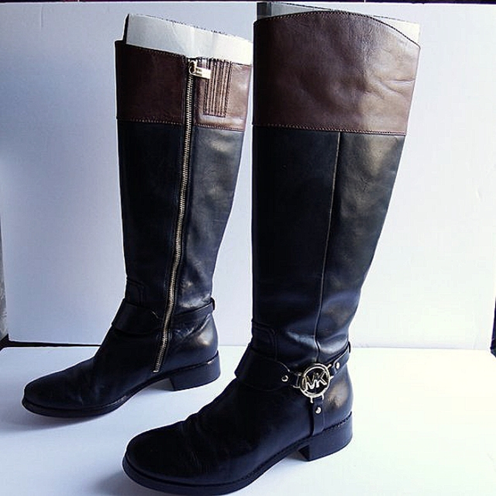 Michael Kors 2-Tone Riding Boots 7M - Picture 3 of 12